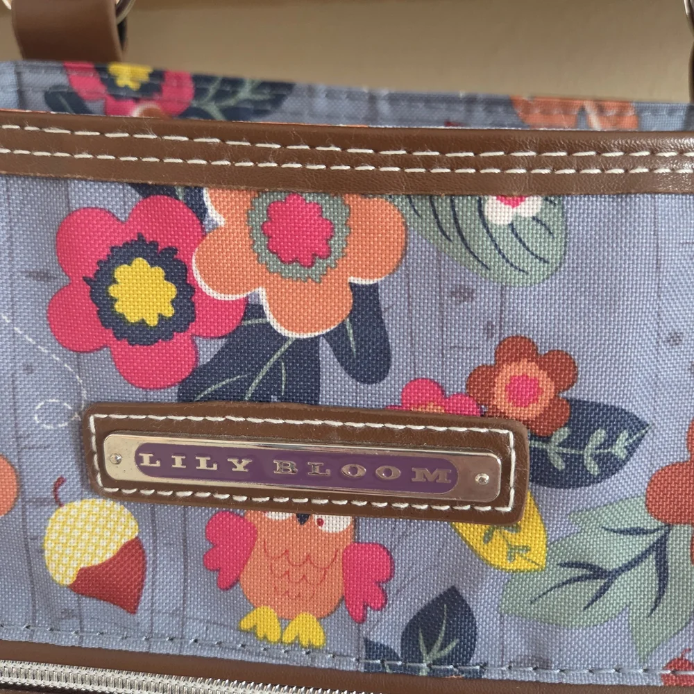 Lily Bloom Multicolor Floral Baby Bag with Brown Accents